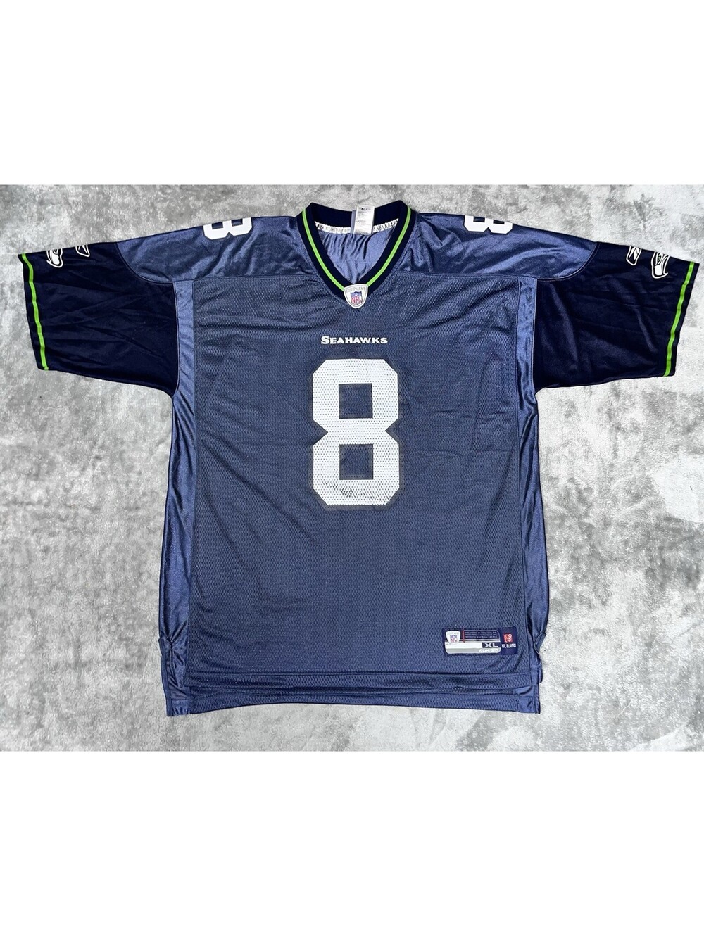 Seattle Seahawks Matt Hasselbeck Reebok Jersey Adult XL Blue NFL Authentic #8
